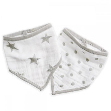 Coton Muslin Bandana Bibs 2 Pack